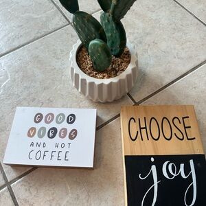 Good Vibes and Hot Coffee Wall Art